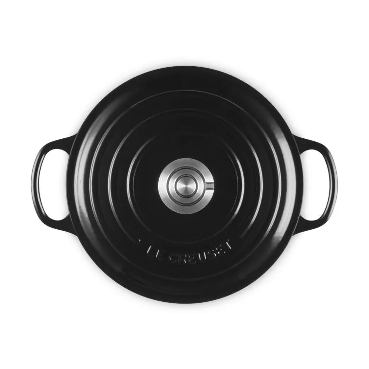 Le Creuset Signature valurautainen pyöreä pata, Musta, 4,2 l Le Creuset
