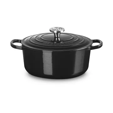 Le Creuset Signature valurautainen pyöreä pata - Musta, 5,3 l - Le Creuset