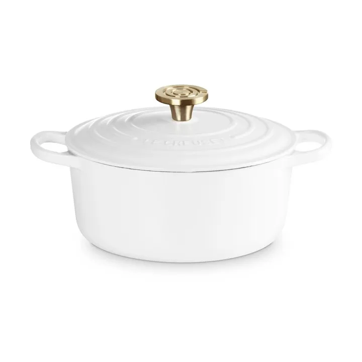 Le Creuset Signature valurautainen pyöreä pata - Valkoinen, 4,2 l - Le Creuset