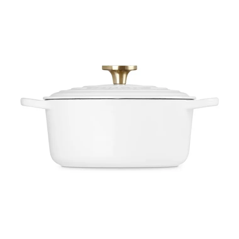 Le Creuset Signature valurautainen pyöreä pata, Valkoinen, 4,2 l Le Creuset