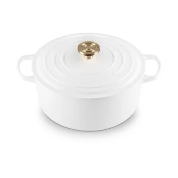 Le Creuset Signature valurautainen pyöreä pata - Valkoinen, 6,7 l - Le Creuset