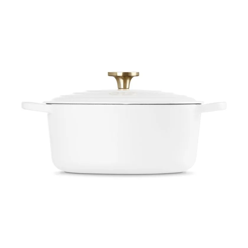 Le Creuset Signature valurautainen pyöreä pata, Valkoinen, 6,7 l Le Creuset