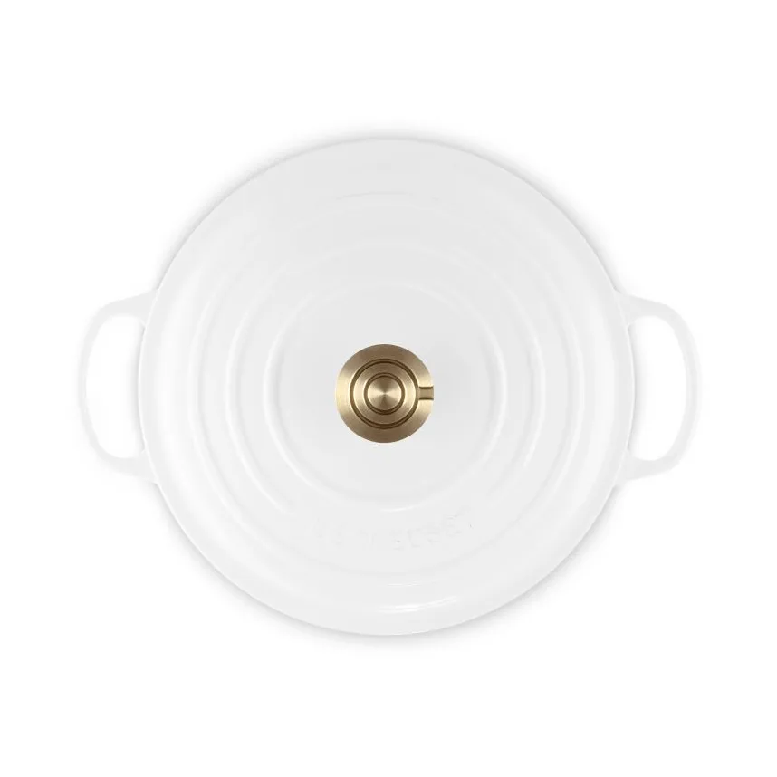 Le Creuset Signature valurautainen pyöreä pata, Valkoinen, 6,7 l Le Creuset