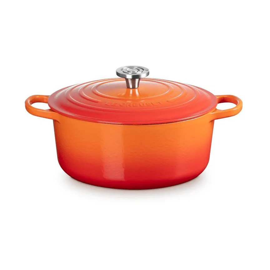Le Creuset Signature valurautainen pyöreä pata, Volcanic, 6,7 l Le Creuset