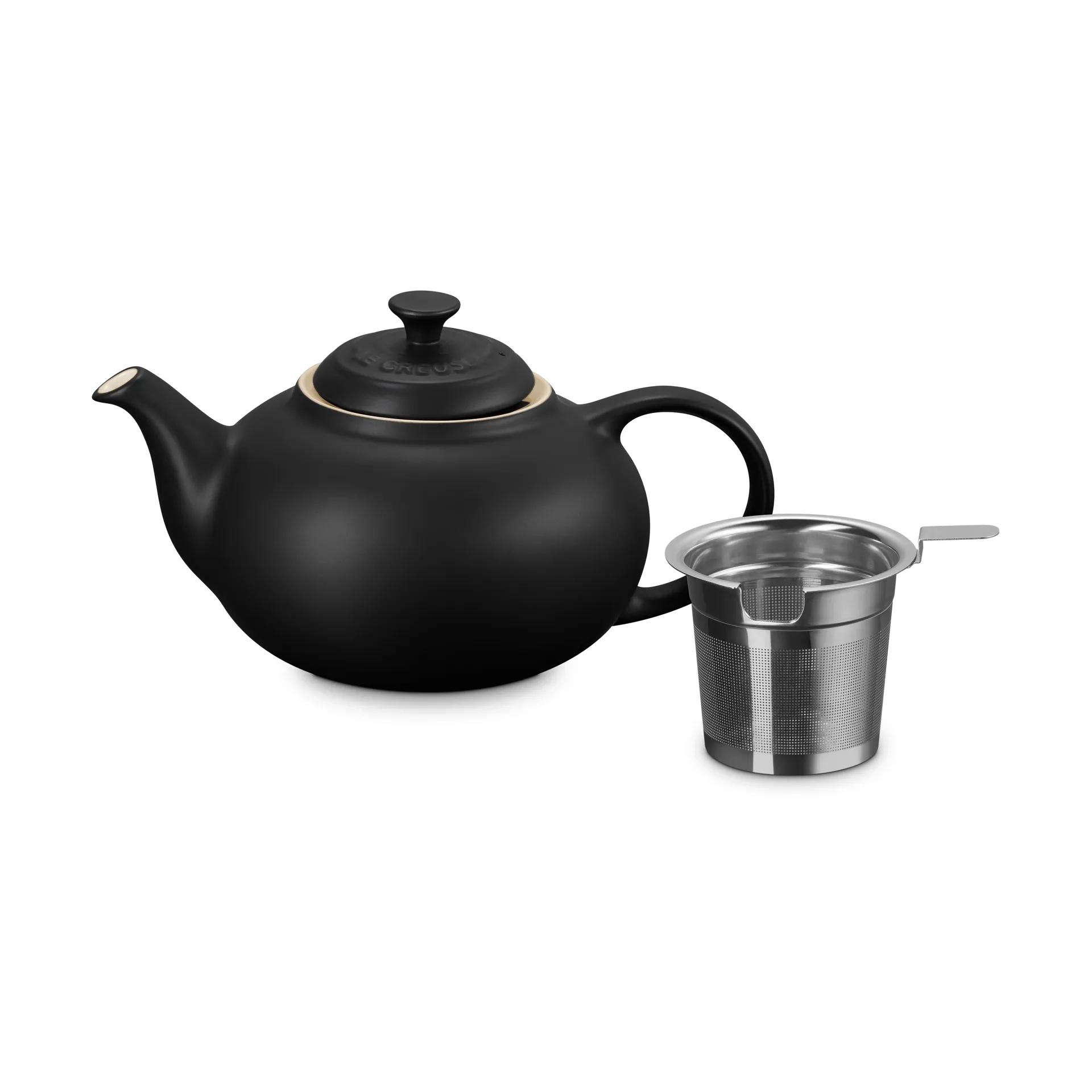 Le Creuset -teekannu, Matte Black, siivilällä, 1,3 L Le Creuset