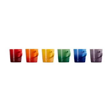 Signature kivikeramiikka espressomuki 6-osainen - Rainbow - Le Creuset