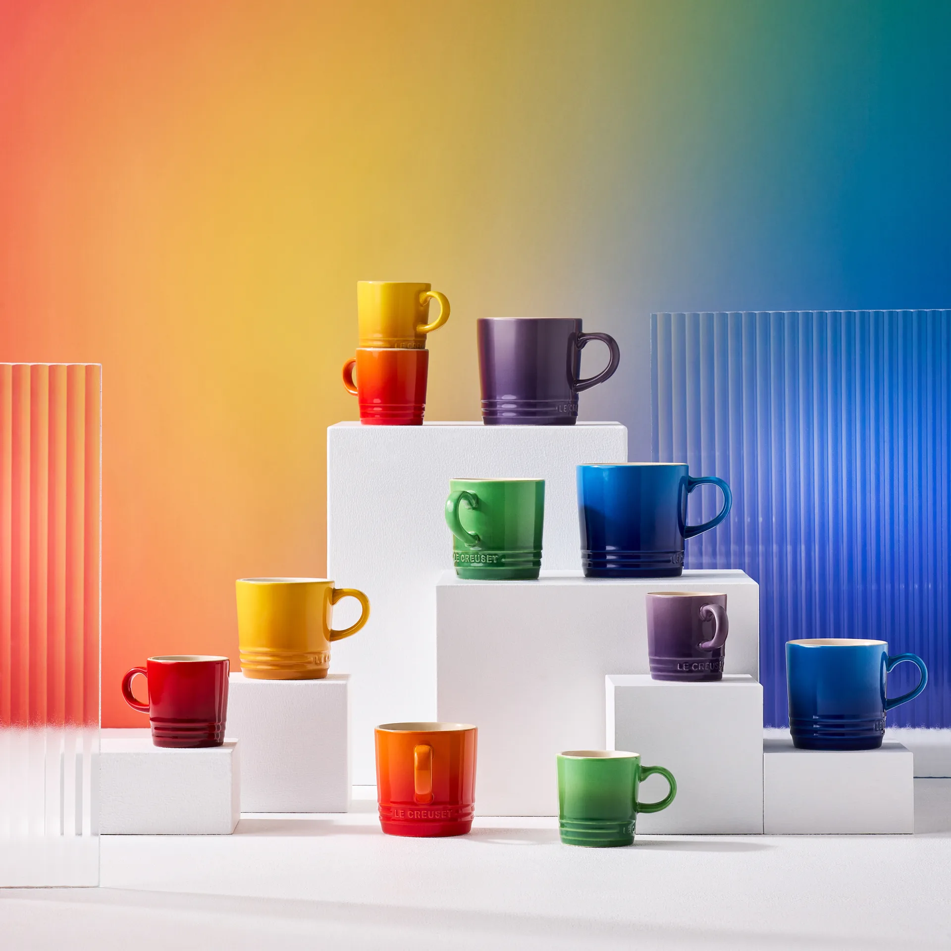 Signature kivikeramiikka espressomuki 6-osainen, Rainbow Le Creuset