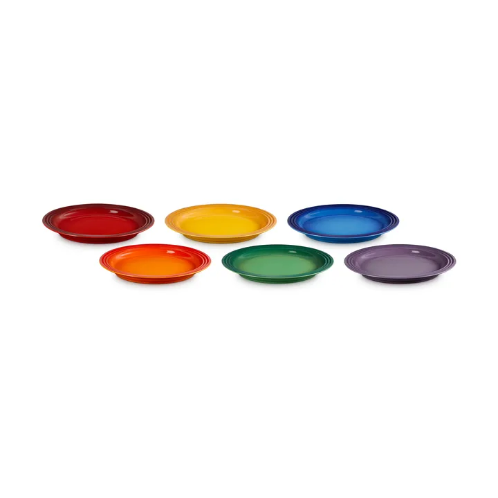 Signature kivikeramiikka illallislautanen 6-osainen - Sateenkaari - Le Creuset