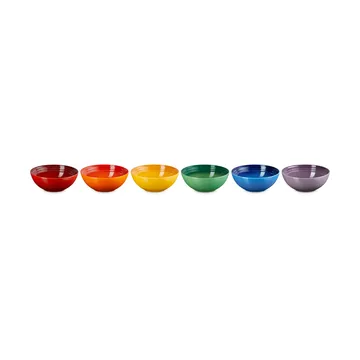 Signature kivikeramiikka syvä lautanen 6-osaa - Rainbow - Le Creuset