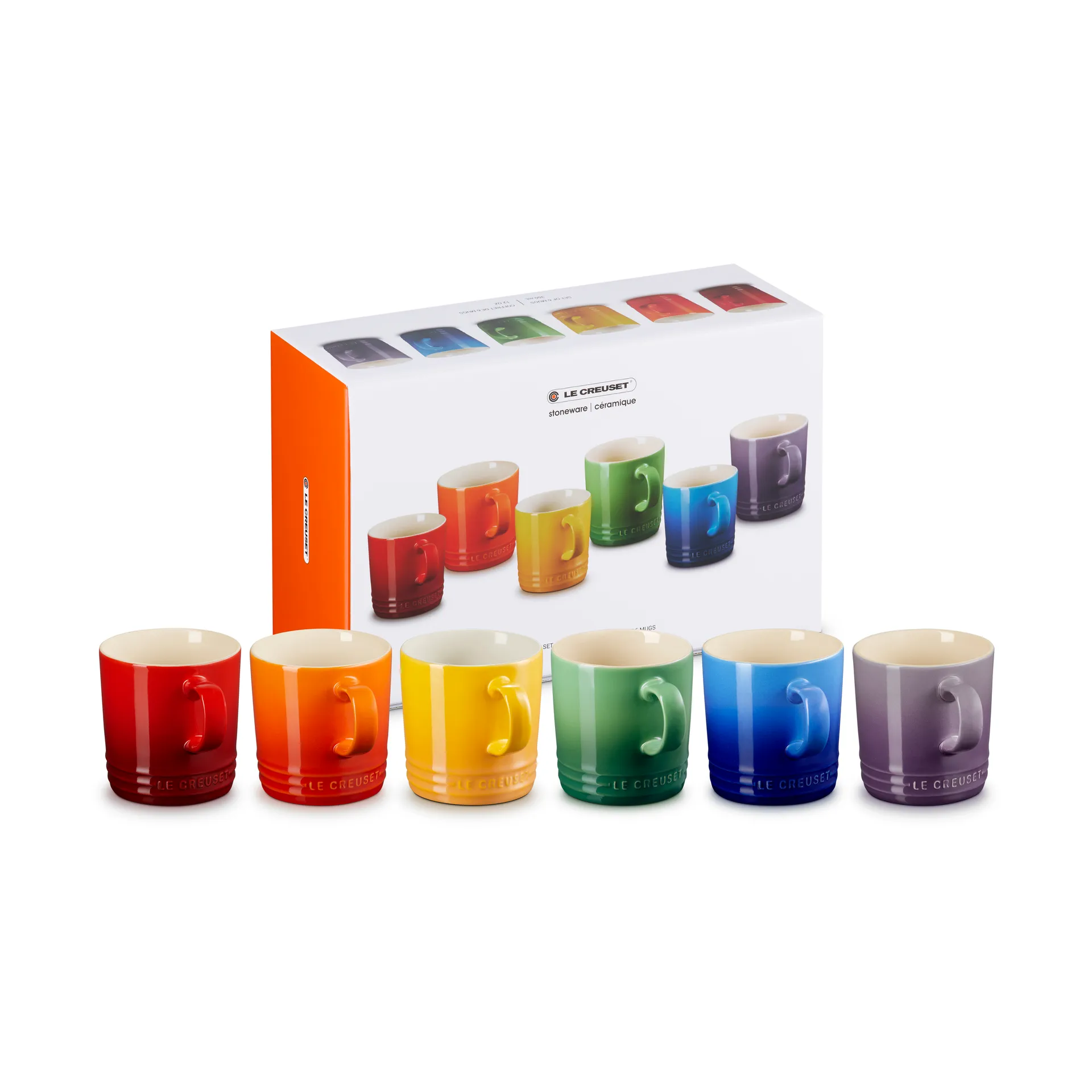 Signature kivisavi muki 6-osaa, Rainbow Le Creuset