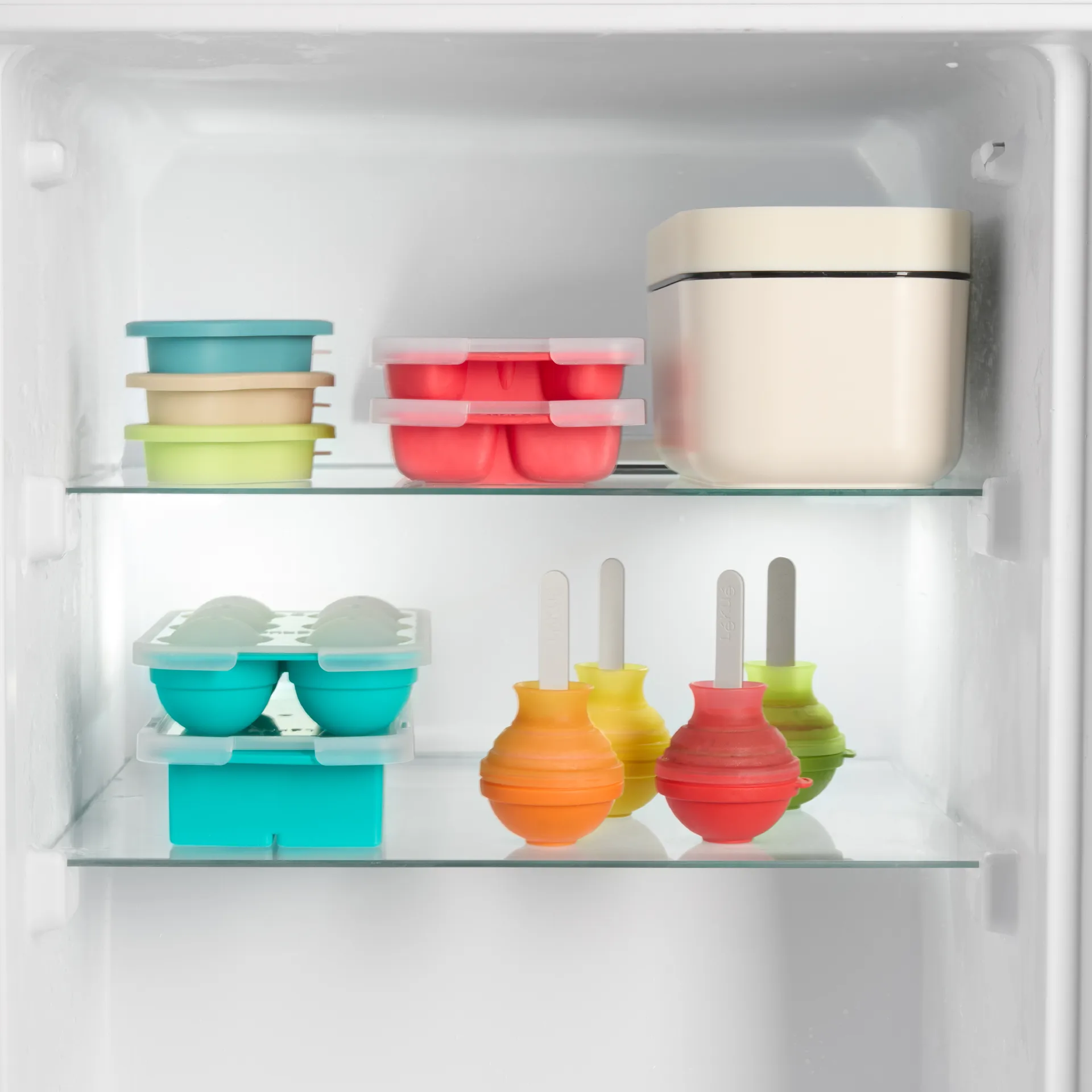 Lékué jäätelömuotti 4 osaa, Sekoitettu, tikkari Lékué