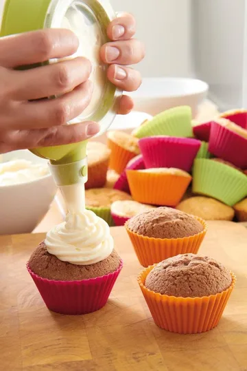 Lékué muffinsivuokasetti silikoni 6 osaa. - Yhdistelmä - Lékué