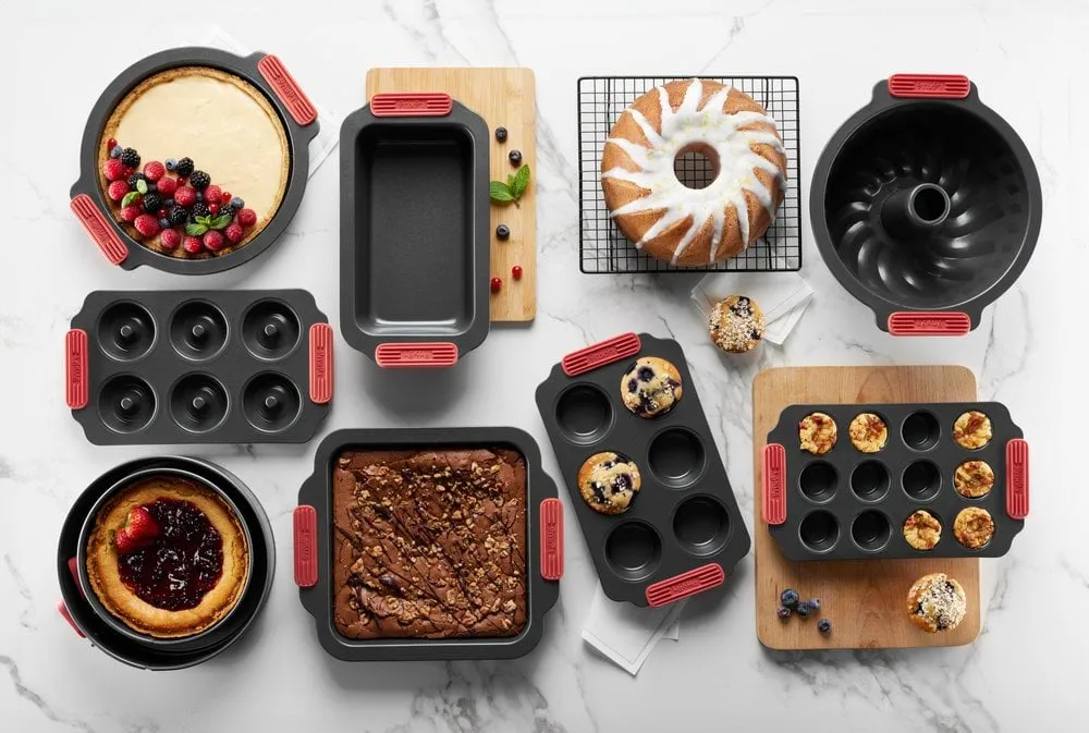 Lékué non stick donitsimuotti 6 kpl, Punainen Lékué