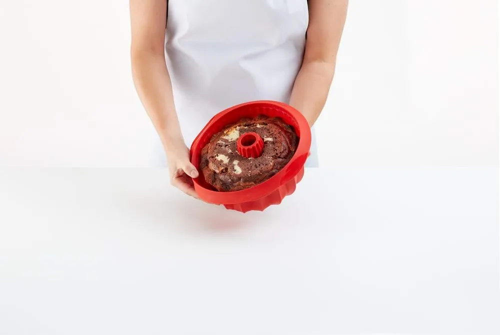 Lékué silikonimuotit mini savarin 2-pack, Punainen Lékué