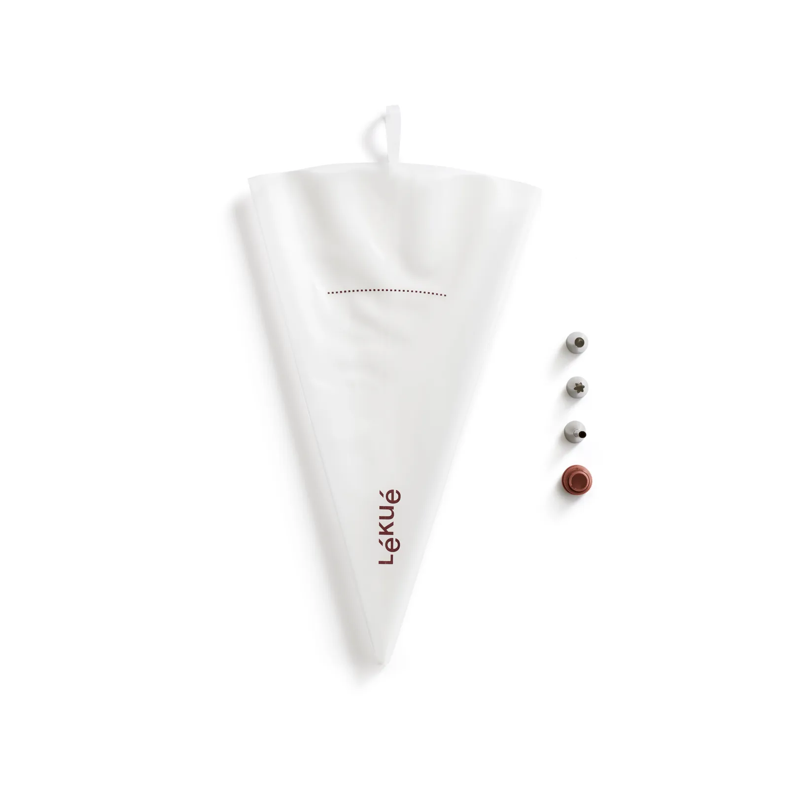 Lékué uudelleenkäytettävä pursotin 3 suutinta, Läpinäkyvä Lékué