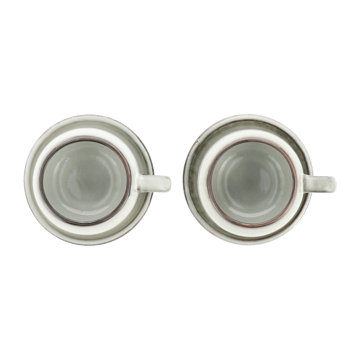 Amera espressokuppi aluslautasella - White sands - Lene Bjerre