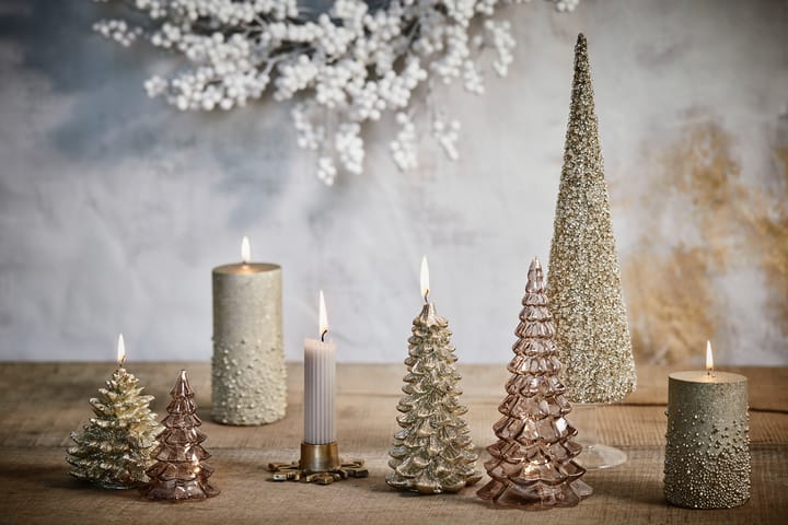 Caville kynttilänjalka lumihiutale, light gold Lene Bjerre
