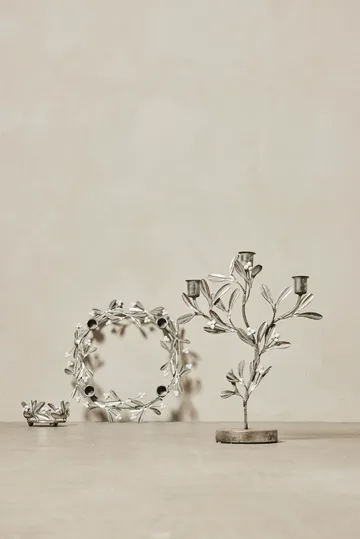 Missia kynttilänjalka 34 cm - Silver - Lene Bjerre