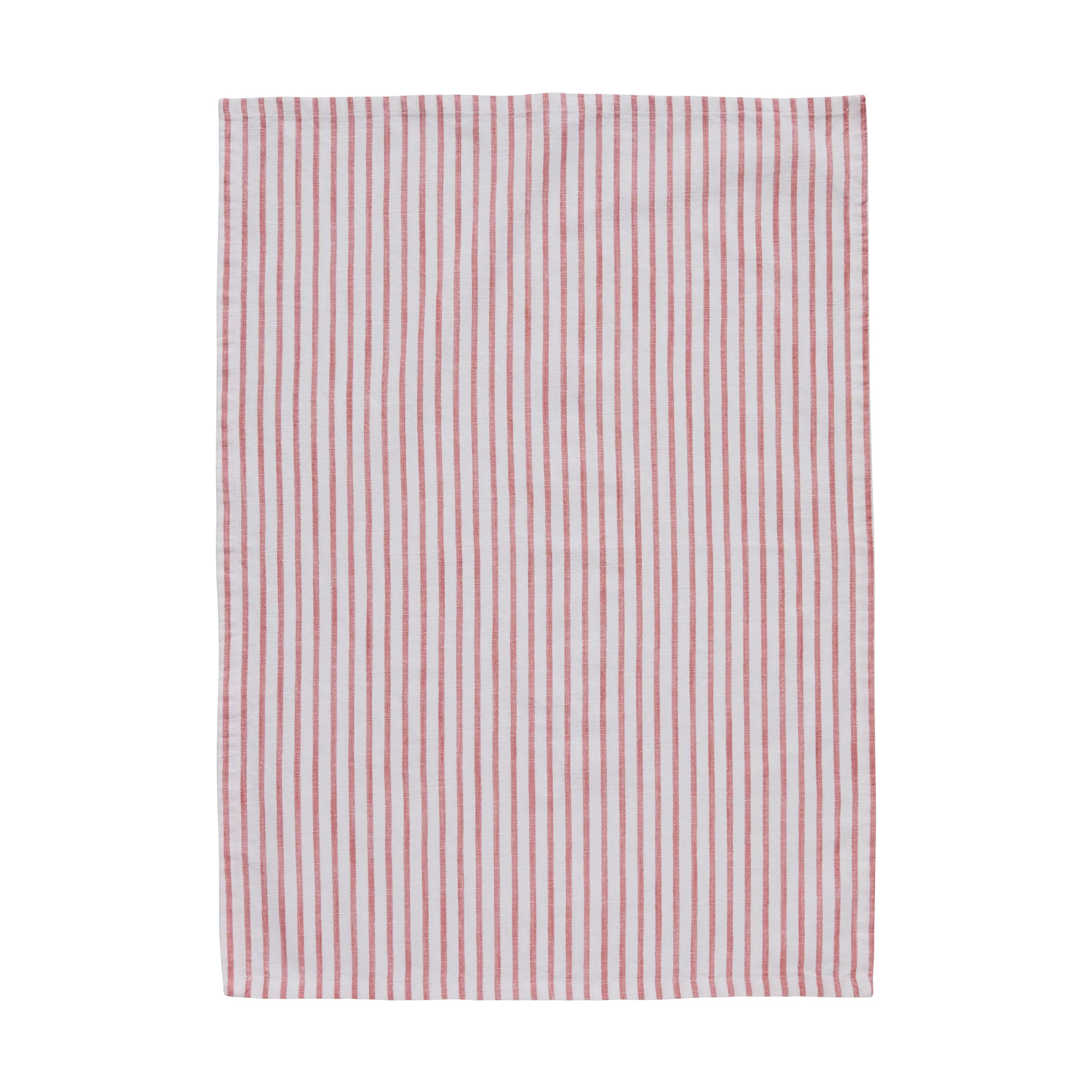 Olivia keittiöpyyhe kapeat raidat 50x70 cm, Off White-Dark Coral Lene Bjerre