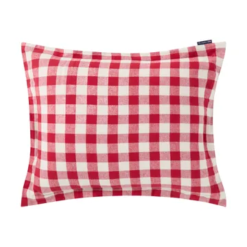 Checked Cotton Flannel -tyynyliina 50x60 cm - Red–light beige - Lexington