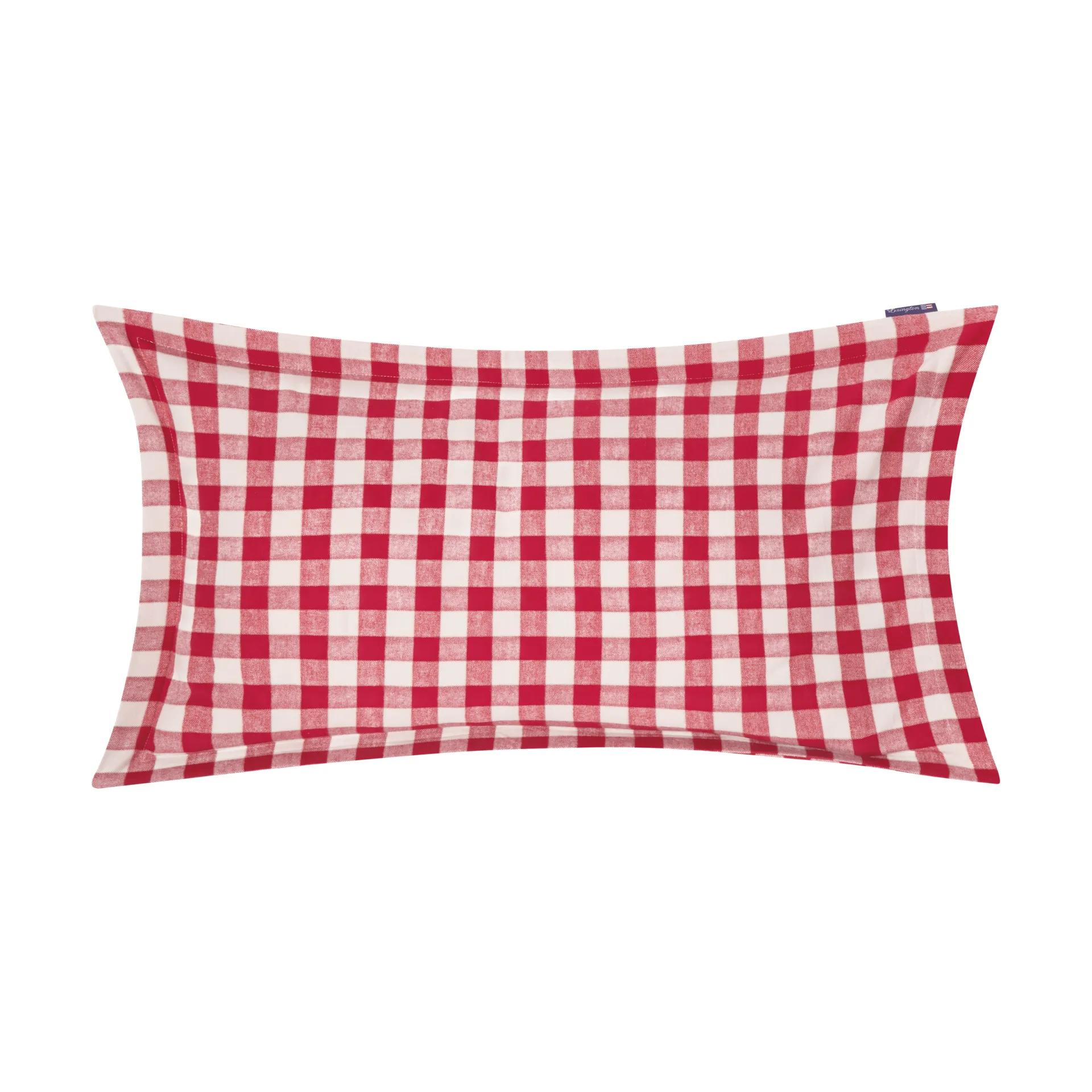 Checked Cotton Flannel tyynyliina 50x90 cm, Red–light beige Lexington