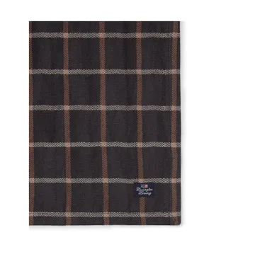 Checked Cotton Linen -kangaslautasliina 50 x 50 cm - Dark gray-beige - Lexington