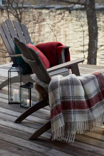 Checked Mohair Mix -viltti 130 x 170 cm - Red-beige-white - Lexington