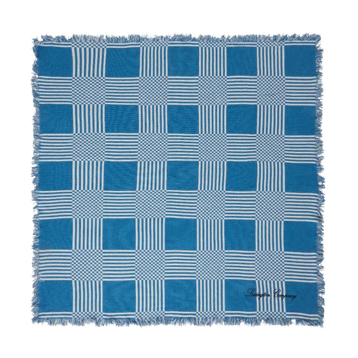Checked Recycled Cotton piknikhuopa 150x150 cm, Blue Lexington