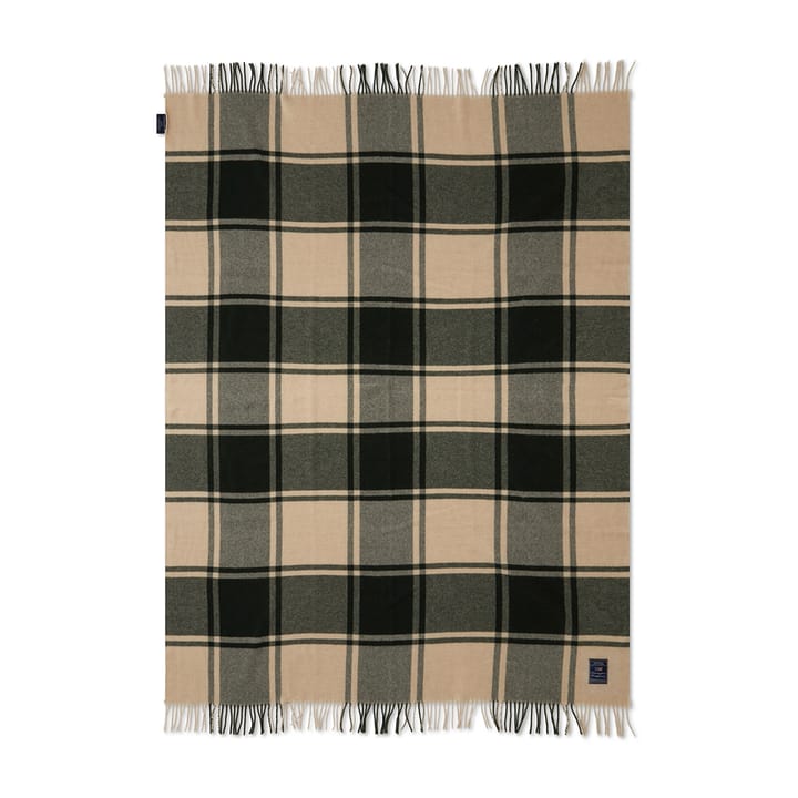 Checked Recycled -villahuopa 130 x 170 cm - Green-beige - Lexington