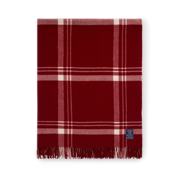 Checked Recycled Wool huopa 130x170 cm, Red-white Lexington