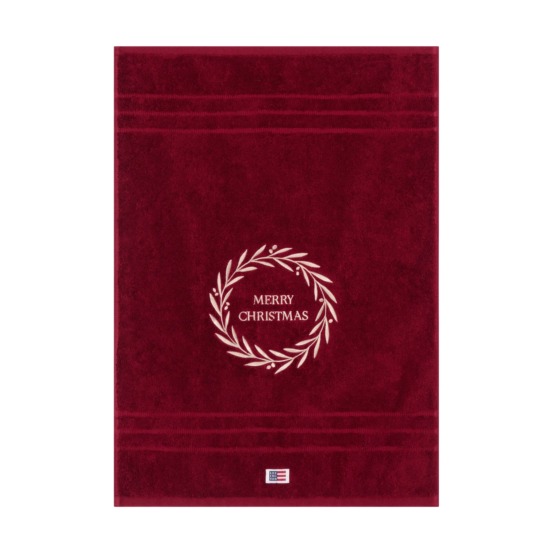 Christmas Wreath pyyhe, Wine, 50x70 cm Lexington