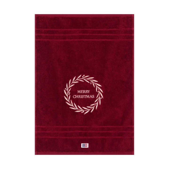 Christmas Wreath pyyhe - Wine, 50x70 cm - Lexington