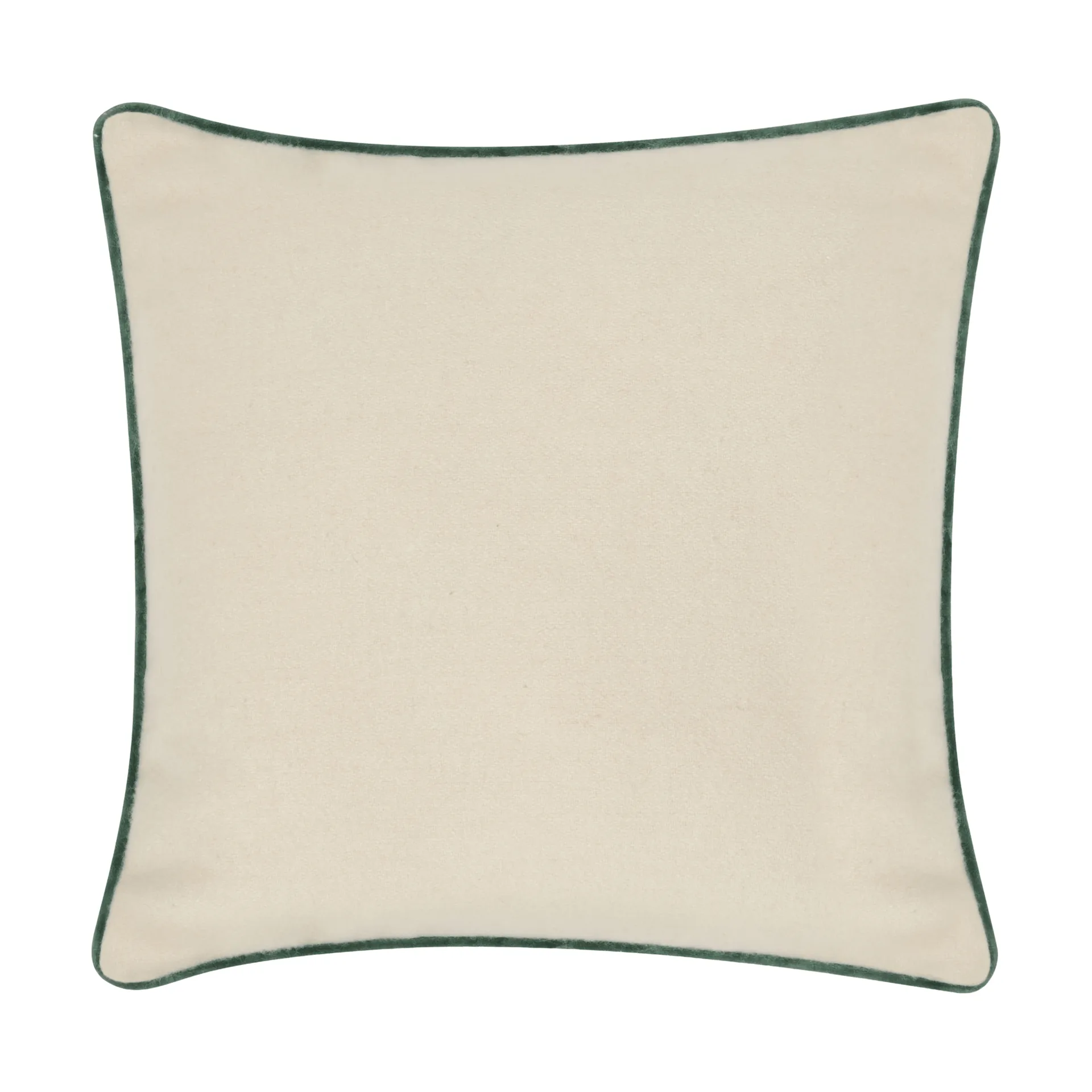 Flower Embroidered Wool Mix tyynyliina 50x50 cm, Vaalea beige-vihreä Lexington