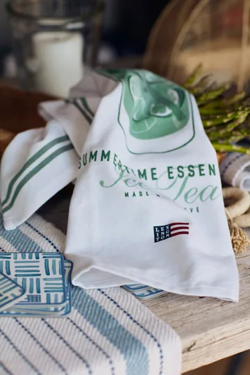 Graphic Printed -lasinalunen 6-pakkaus - Blue-White - Lexington