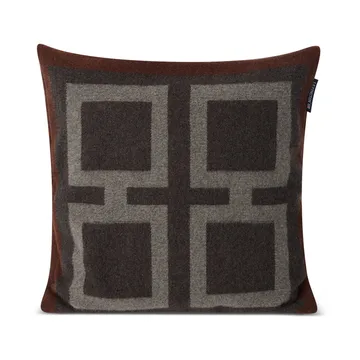 Graphic Recycled Wool -tyynynpäällinen 50 x 50 cm - Dark gray-white-brown - Lexington