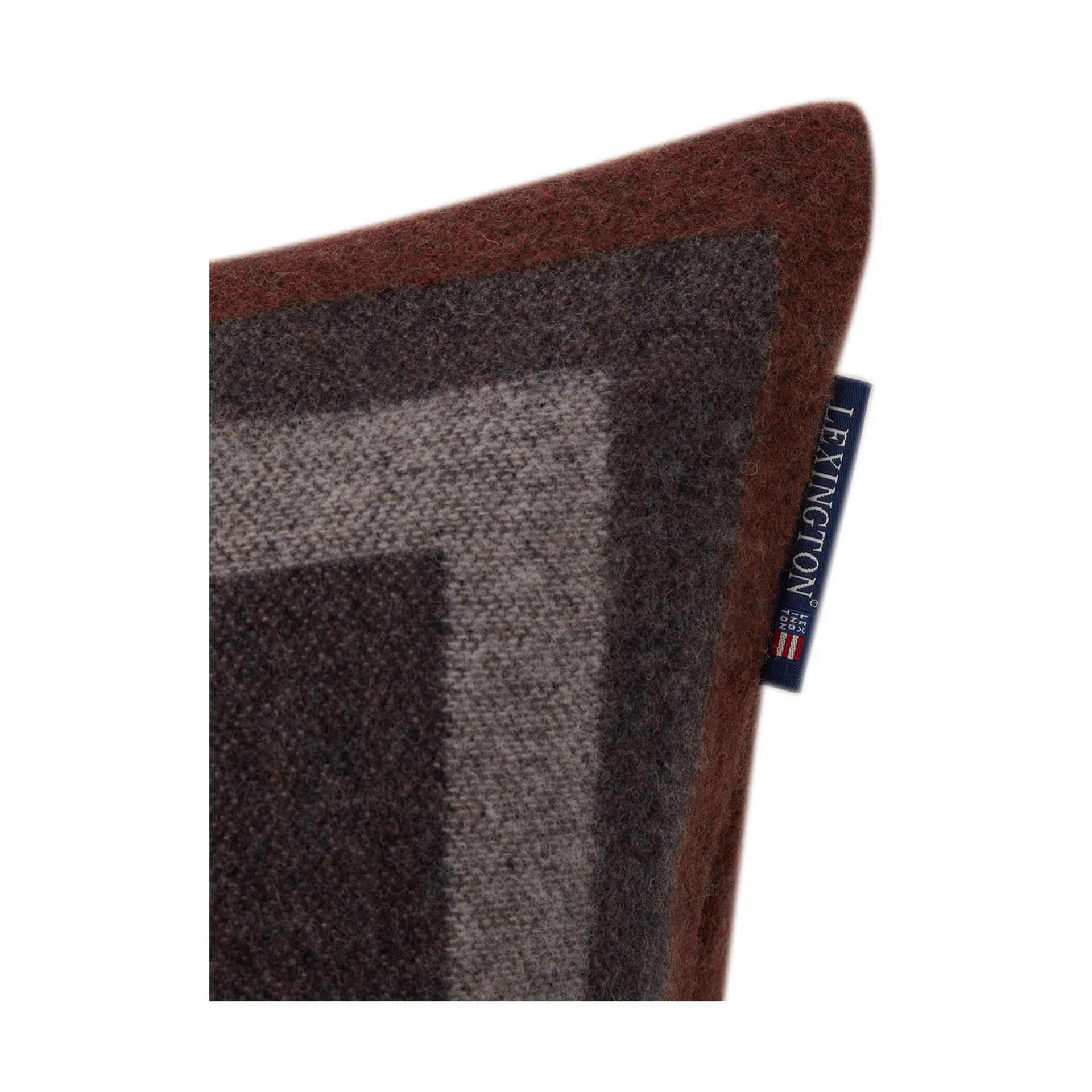Graphic Recycled Wool -tyynynpäällinen 50 x 50 cm, Dark gray-white-brown Lexington