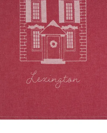 House ekologinen puuvillainen keittiöpyyhe 50x70 cm - Punavalkoinen - Lexington