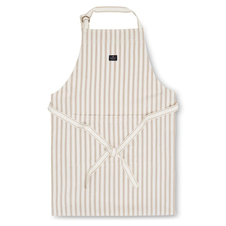 Icons Herringbone Striped -esiliina, Beige-white Lexington