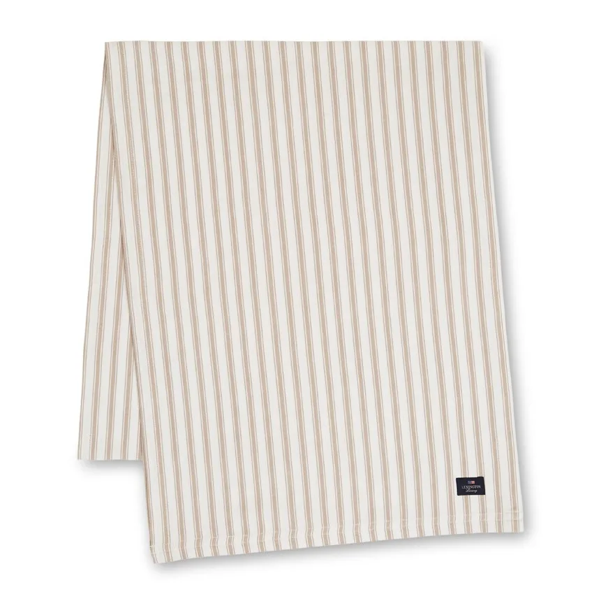 Icons Herringbone Striped -kaitaliina 50 x 150 cm, Beige-white Lexington