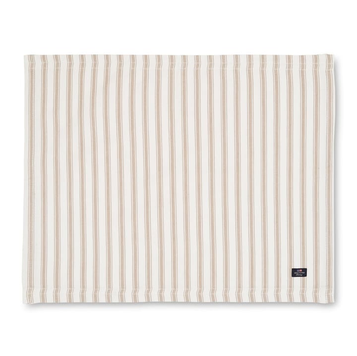 Icons Herringbone Striped -pöytätabletti 40 x 50 cm, Beige-white Lexington