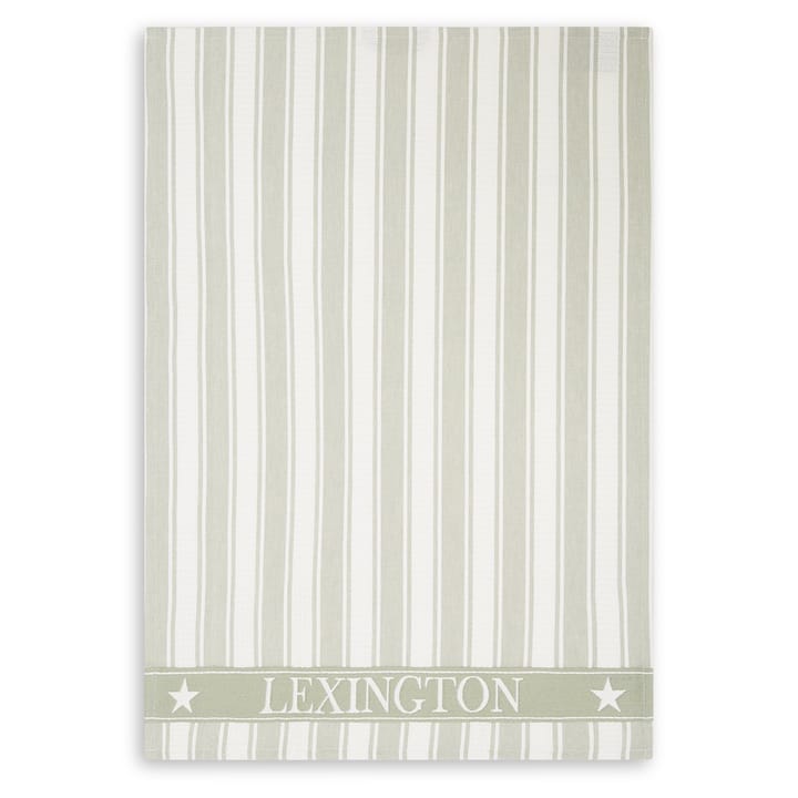 Icons Waffle Striped -keittiöpyyhe 50 x 70 cm, Sage green-white Lexington