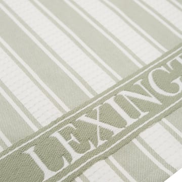 Icons Waffle Striped -keittiöpyyhe 50 x 70 cm - Sage green-white - Lexington