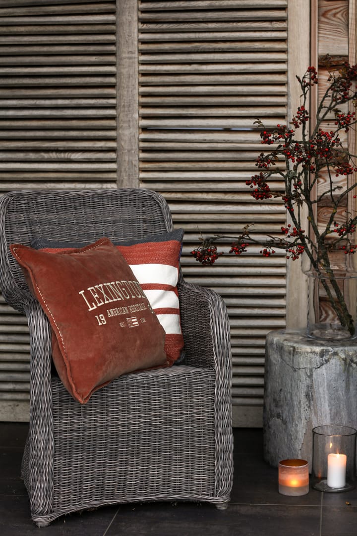 Irrekeltainenar Striped Cotton tyynynpäällinen 50x50 cm, Copper-gray Lexington