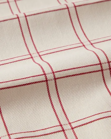 Jacquard-kudottu puuvillainen keittiöpyyhe - Punavalkoinen, 50x70 cm - Lexington