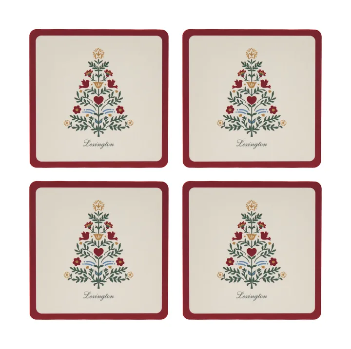 Lexington laminoidut lasinaluset - Red-light beige, 9x9 cm, 4-pack - Lexington