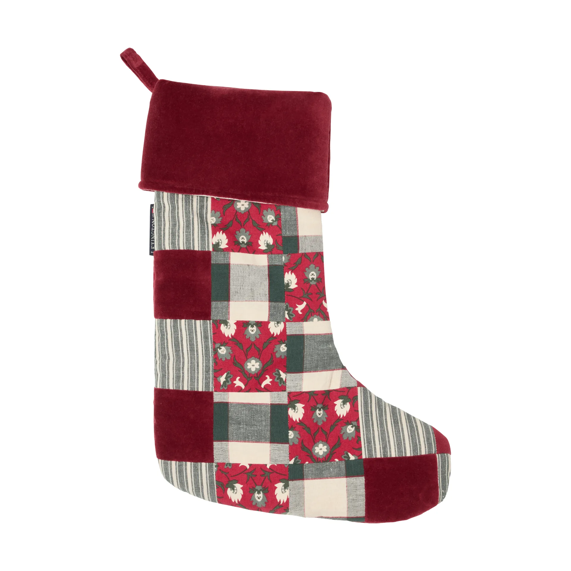Lexington patchwork-joulu­sukka, Red-multi, 45 cm Lexington