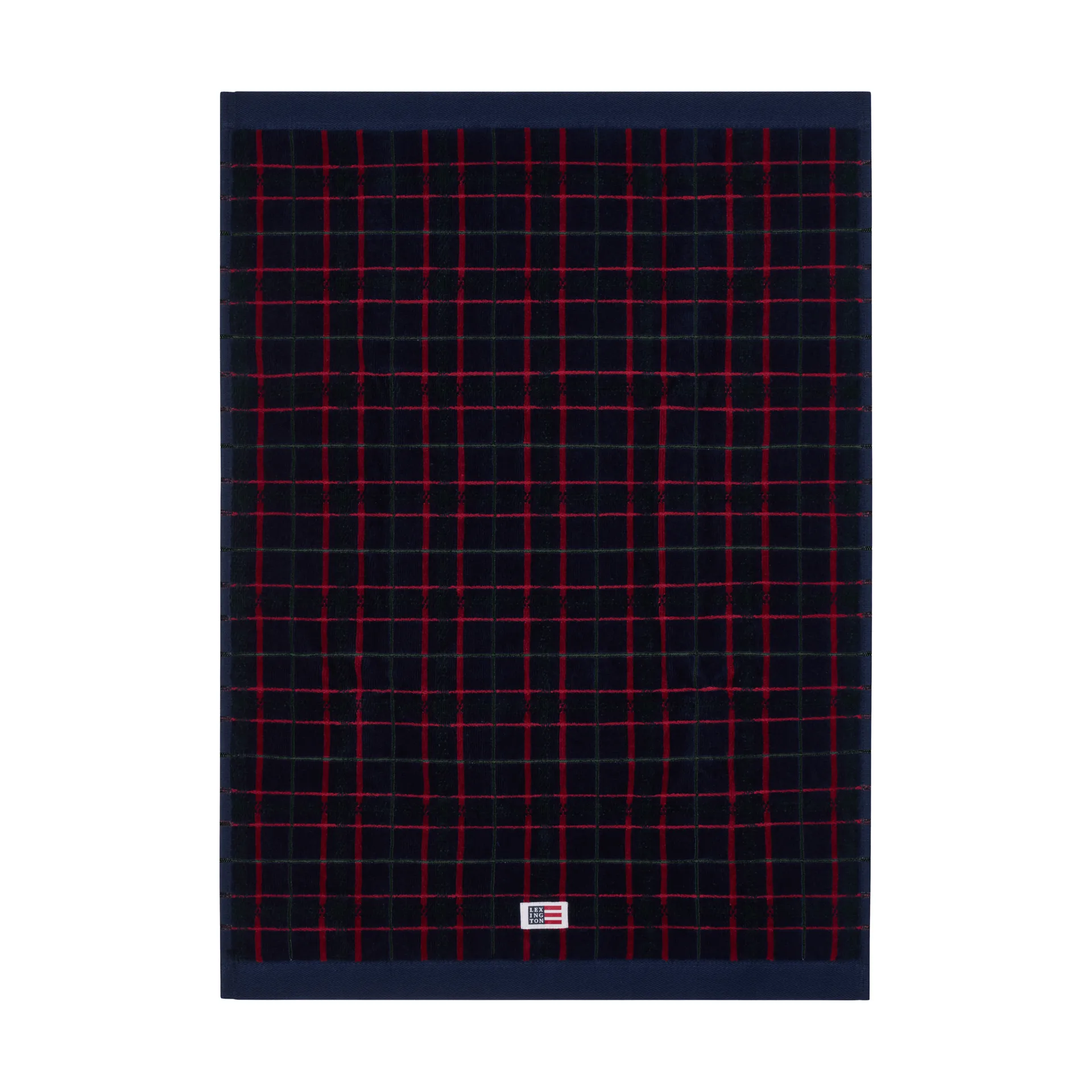 Lexington ruudullinen pyyhe 2-pack, Navy-vihreä, 50x70 cm Lexington