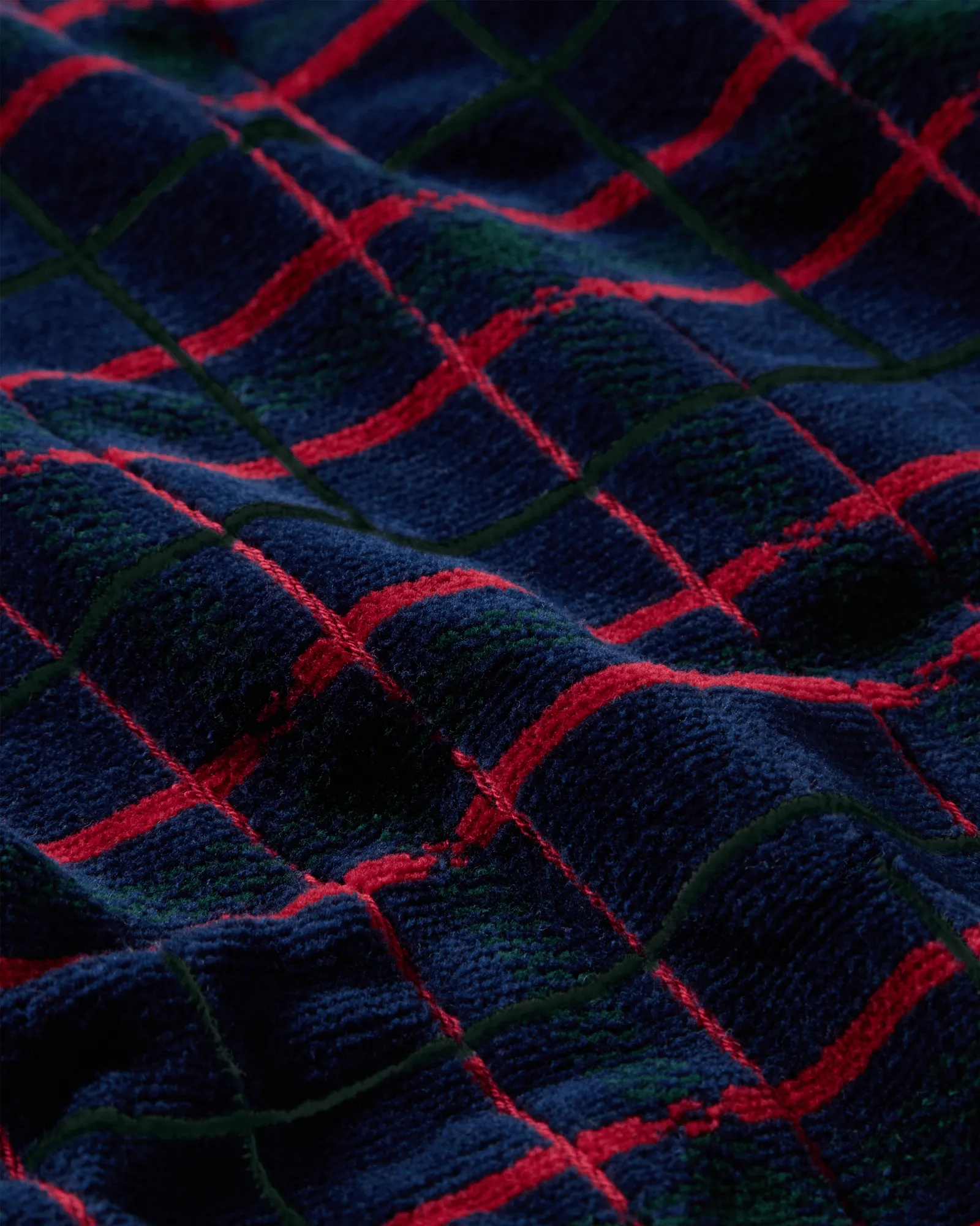 Lexington ruudullinen pyyhe 2-pack, Navy-vihreä, 50x70 cm Lexington