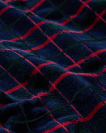 Lexington ruudullinen pyyhe, 4 osaa - Navy-green, 2 kpl 50x70 cm, 2 kpl 70x30 cm - Lexington
