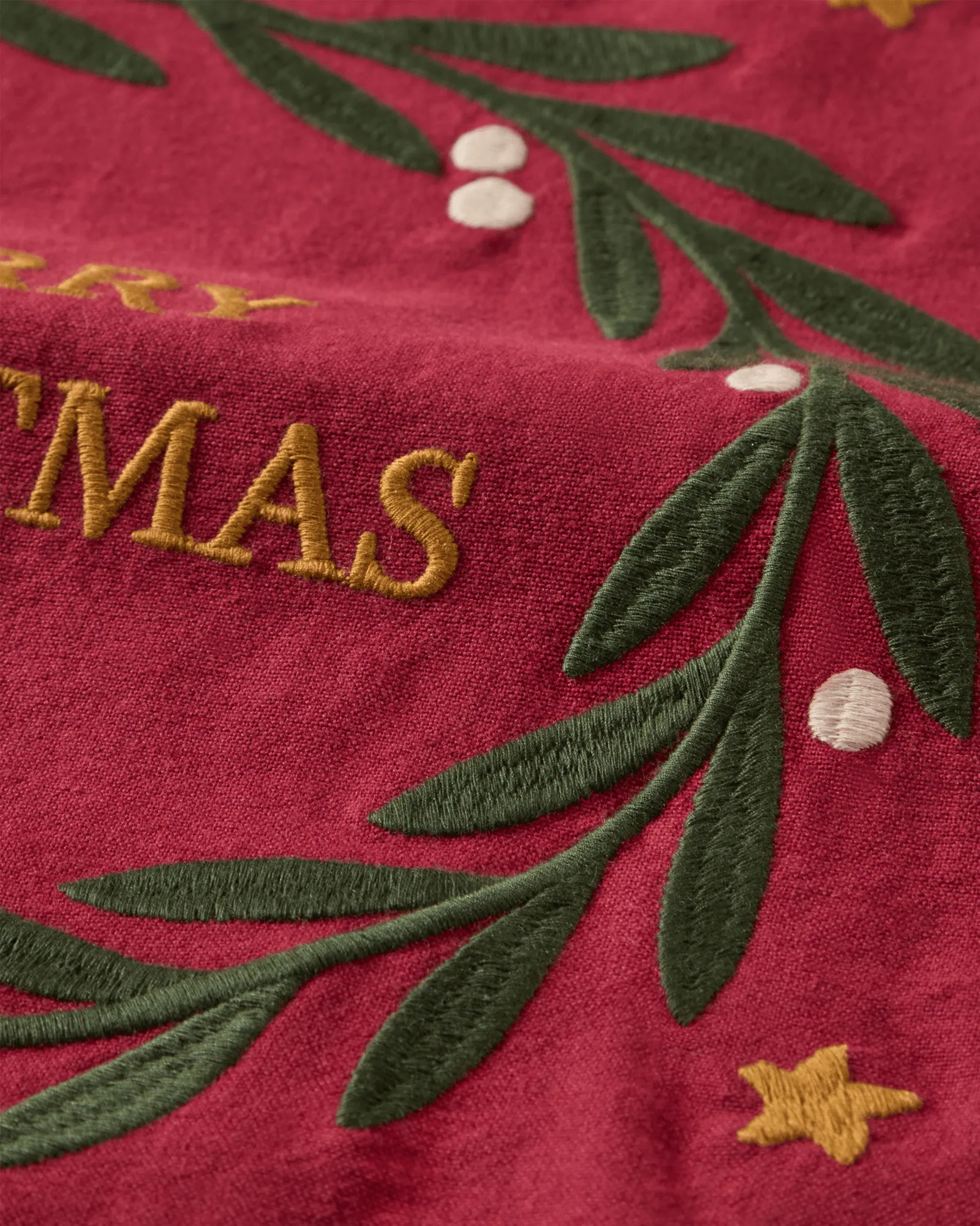 Merry Christmas Organic Cotton -keittiöpyyhe 50 x 70 cm, Red-Light beige Lexington